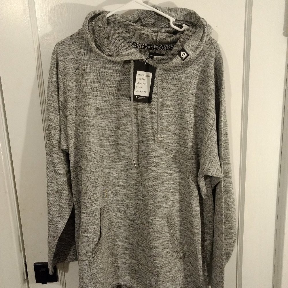 Trendy Mens pullover Hoodie Hi/low shirt